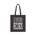 I'd Rather Be Buying Records Canvas Tote Bag (Black)